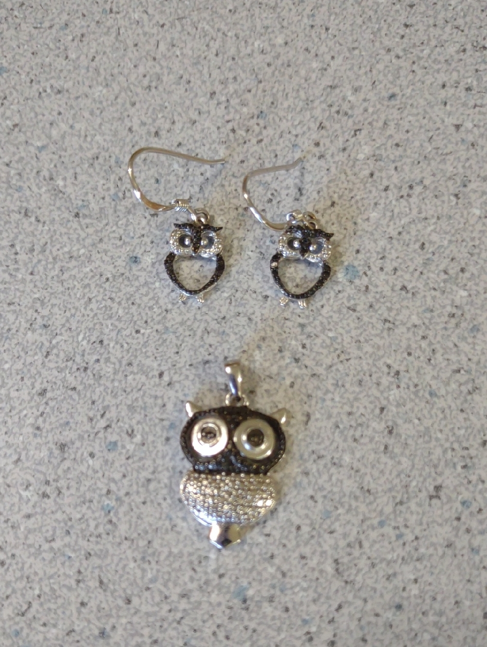 Firm Final price!*Sterling Diamond owls